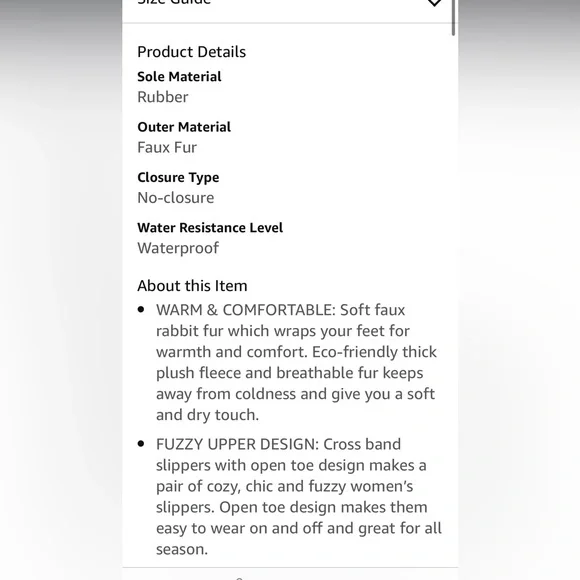 JOINFREE Women's Fluffy Slippers Plush Faux Fur Spa Sandal Shoes Gray size Large - Picture 10 of 11